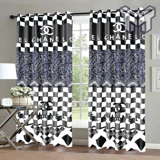 Chanel Fashion Logo Luxury Brand Premium Window Curtain Home Decor