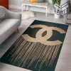 Chanel Logo New Luxury Fashion Luxury Brand Premium Rug Carpet For Living Room Home Decoration