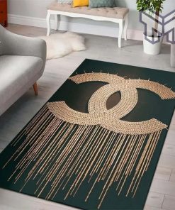 Chanel Logo New Luxury Fashion Luxury Brand Premium Rug Carpet For Living Room Home Decoration