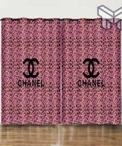 Chanel New Pinky Fashion Luxury Brand Logo Window Curtain Home Decor