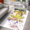 Chanel Paint Golden Logo Luxury Fashion Luxury Brand Premium Rug Carpet For Living Room Home Decoration