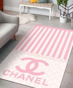 Chanel Pinky Beauty Luxury Fashion Luxury Brand Premium Rug Carpet For Living Room Home Decoration