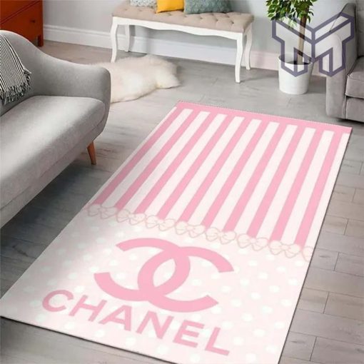 Chanel Pinky Beauty Luxury Fashion Luxury Brand Premium Rug Carpet For Living Room Home Decoration