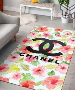 Chanel Pinky Flowers Luxury Fashion Luxury Brand Premium Rug Carpet for living room bedroom carpet floor mats keep warm in winter mat