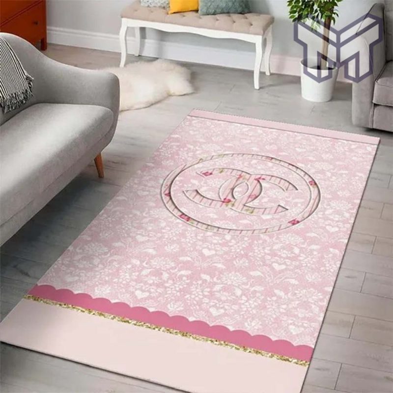 Chanel Pinky Luxury Fashion Luxury Brand Premium Rug Carpet for living