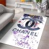 Chanel White Black Logo Luxury Fashion Luxury Brand Premium Rug Carpet for living room bedroom carpet floor mats keep warm in winter mat