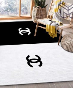 Chanel area rug for christmas fashion brand rug living room rug floor decor home decorations