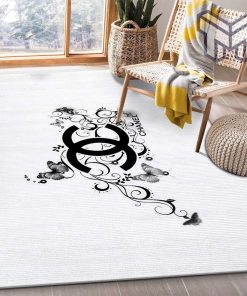 Chanel area rug living room rug christmas gift us decor