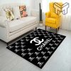 Chanel black luxury area rug for living room bedroom carpet home decorations mat