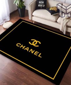 Chanel black luxury area rug for living room bedroom carpet home decorations mat type01