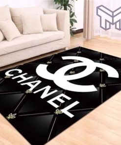 Chanel black luxury area rug for living room bedroom carpet home decorations mat type02