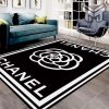 Chanel black luxury area rug for living room bedroom carpet home decorations mat type03