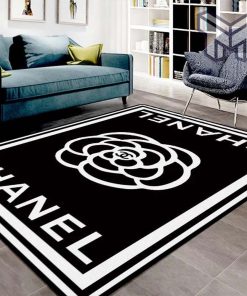 Chanel black luxury area rug for living room bedroom carpet home decorations mat type03