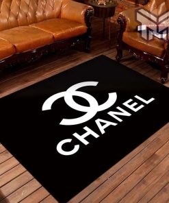Chanel black luxury area rug for living room bedroom carpet home decorations mat type04