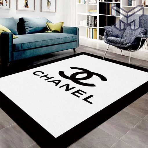 Chanel white luxury area rug for living room bedroom carpet home decorations mat type01