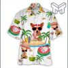 Chihuahua Lover Hawaiian Graphic Print Short Sleeve Hawaiian Shirt