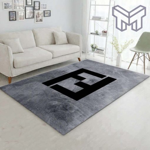 Fendi rectangle rug bedroom rug christmas gift us decor