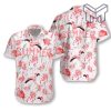 Flamingo Hawaiian V Graphic Print Short Sleeve Hawaiian Shirt