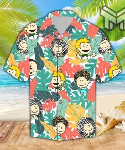 Friend Hawaiian Graphic Print Short Sleeve Hawaiian Casual Shirt