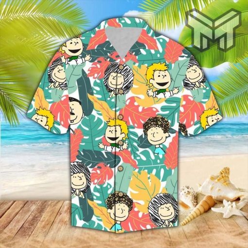 Friend Hawaiian Graphic Print Short Sleeve Hawaiian Casual Shirt