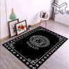 Gianni versace black luxury area rug for living room bedroom carpet home decorations mat type02