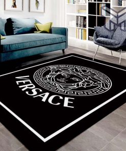 Gianni versace black luxury area rug for living room bedroom carpet home decorations mat type03