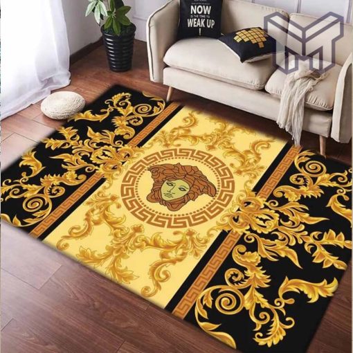 Gianni versace gold luxury area rug for living room bedroom carpet home decorations mat