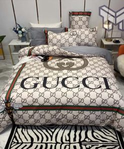 Gucci Bedding Set, Gucci Luxury New Fashion Brand Bedding Set Bedspread Duvet Cover Set