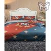 Gucci Bedding Set, Gucci Mickey Couple Christmas Luxury Brand High-End Bedding Set Home Decor