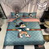 Gucci Bedding Set, Gucci Mickey Mouse Fashion Luxury Brand Bedding Set Home Decor