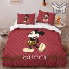 Gucci Bedding Set, Gucci Mickey Mouse Luxury Brand High End Bedding Set Disney Gifts Home Decor