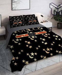 Gucci Bedding Set, Gucci Moon Star Luxury Brand High End Premium Bedding Set Home Decor