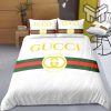 Gucci Bedding Set, Gucci New Hot Logo Luxury Brand Bedding Set Bedspread Duvet Cover Set Home Decor