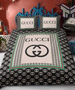 Gucci Bedding Set, Gucci New Luxury Fashion Brand Bedding Set Bedspread Duvet Cover Set