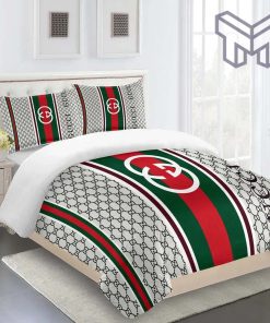 Gucci Bedding Set, Gucci Premium Limited Fashion Luxury Brand Bedding Set Home Decor