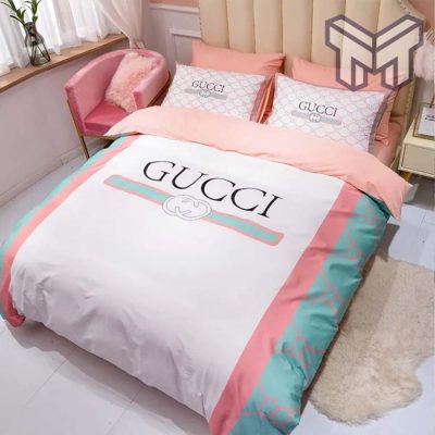 Gucci Bedding Set, Gucci Printed Bedding Sets Quilt Sets Duvet Cover Luxury Brand Bedding Decor