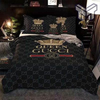 Gucci Bedding Set, Gucci Queen Luxury Brand High-End Bedding Set Home Decor