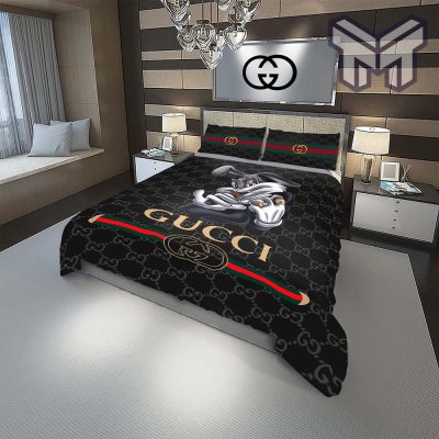 Gucci Bedding Set, Gucci Rabiit Luxury Fashion Brand Bedding Set