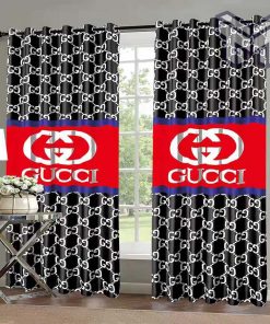 Gucci Fashion Logo Luxury Brand Premium Window Curtain Home Decor