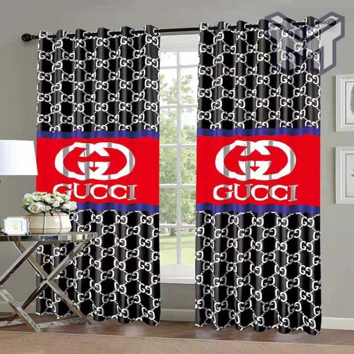 Gucci Fashion Logo Luxury Brand Premium Window Curtain Home Decor