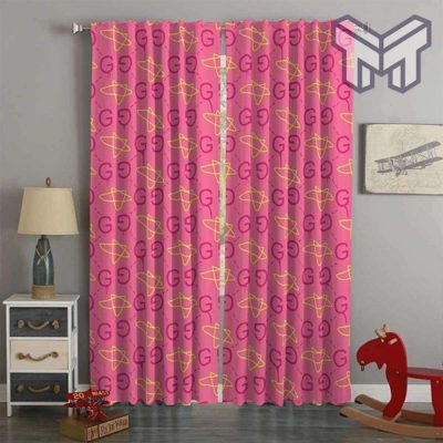 Gucci Pink  Window Curtains Living Room And Bedroom Decor Home Decor