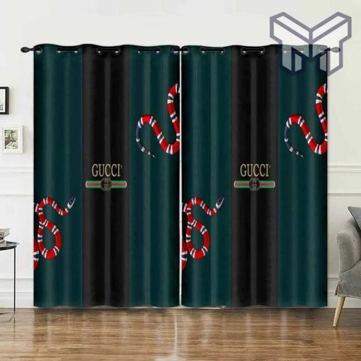 Gucci Window Curtains 3D Printed Living Room And Bedroom Decor Home Decor