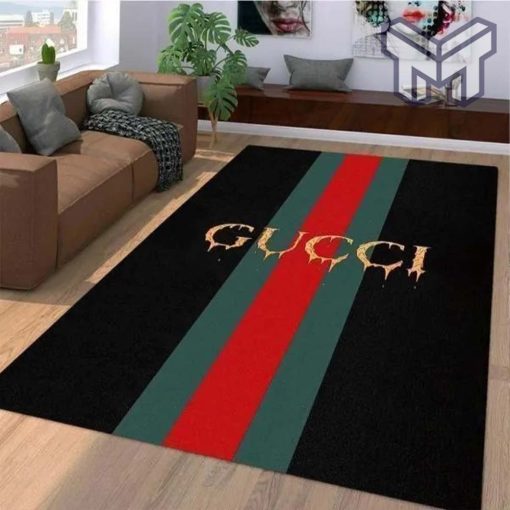 Gucci black and red luxury area rug for living room bedroom carpet home decorations mat