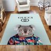 Gucci blue luxury area rug for living room bedroom carpet home decorations mat