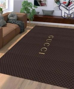 Gucci brown luxury area rug for living room bedroom carpet home decorations mat type 1