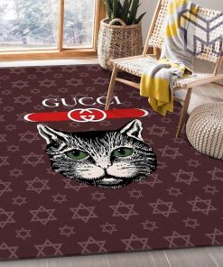 Gucci cat luxury area rug for living room bedroom carpet home decorations mat