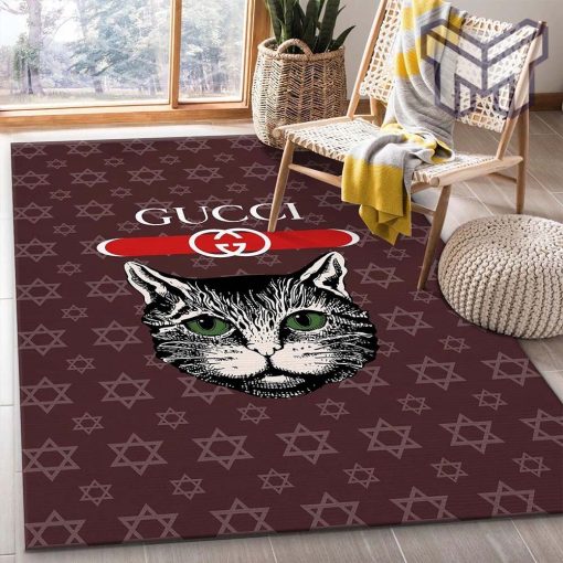 Gucci cat luxury area rug for living room bedroom carpet home decorations mat