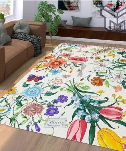 Gucci flower luxury area rug for living room bedroom carpet home decorations mat type 6