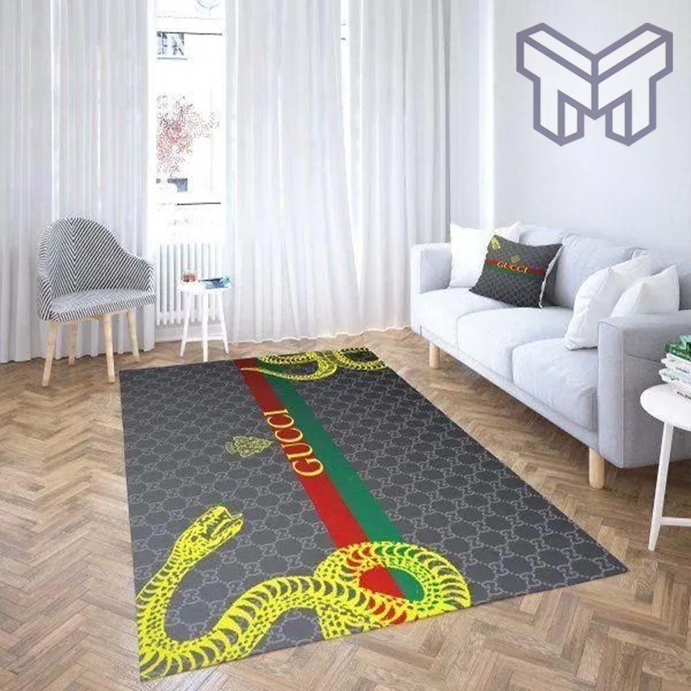 Gucci grey luxury area rug for living room bedroom carpet home decorations mat type 3