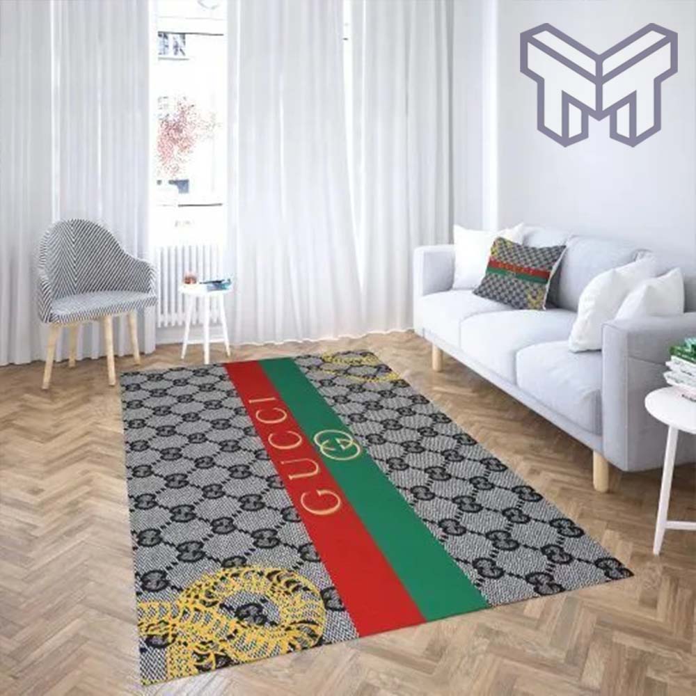 Gucci grey luxury area rug for living room bedroom carpet home decorations mat type 4